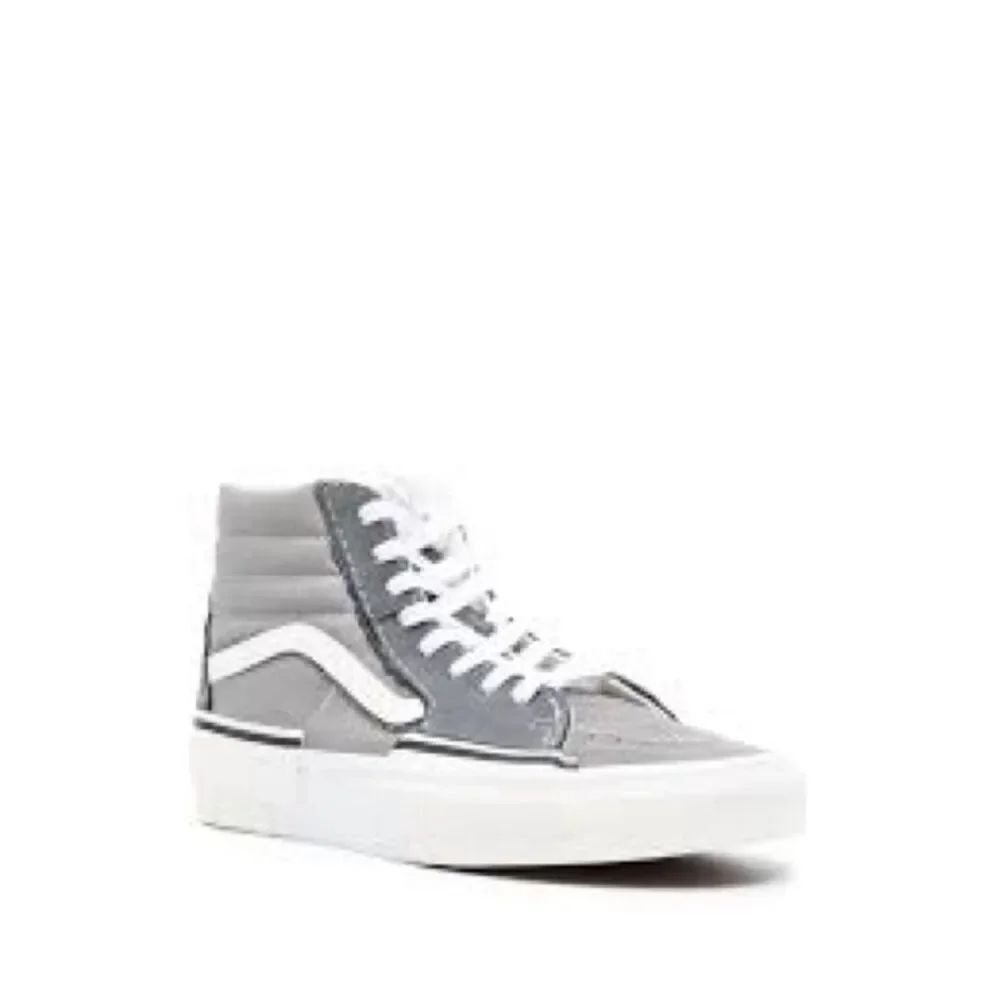 Vans Grey and White Unisex Sk8-Hi High-Top Sneakers